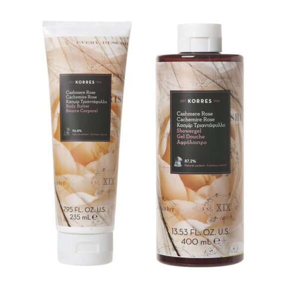 KORRES Cashmere Rose Shower Gel & Body Butter Set